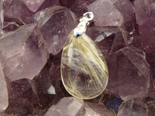 Pendentif Quartz Rutile - Pendentifs - Colibri Minéraux et Bien-être