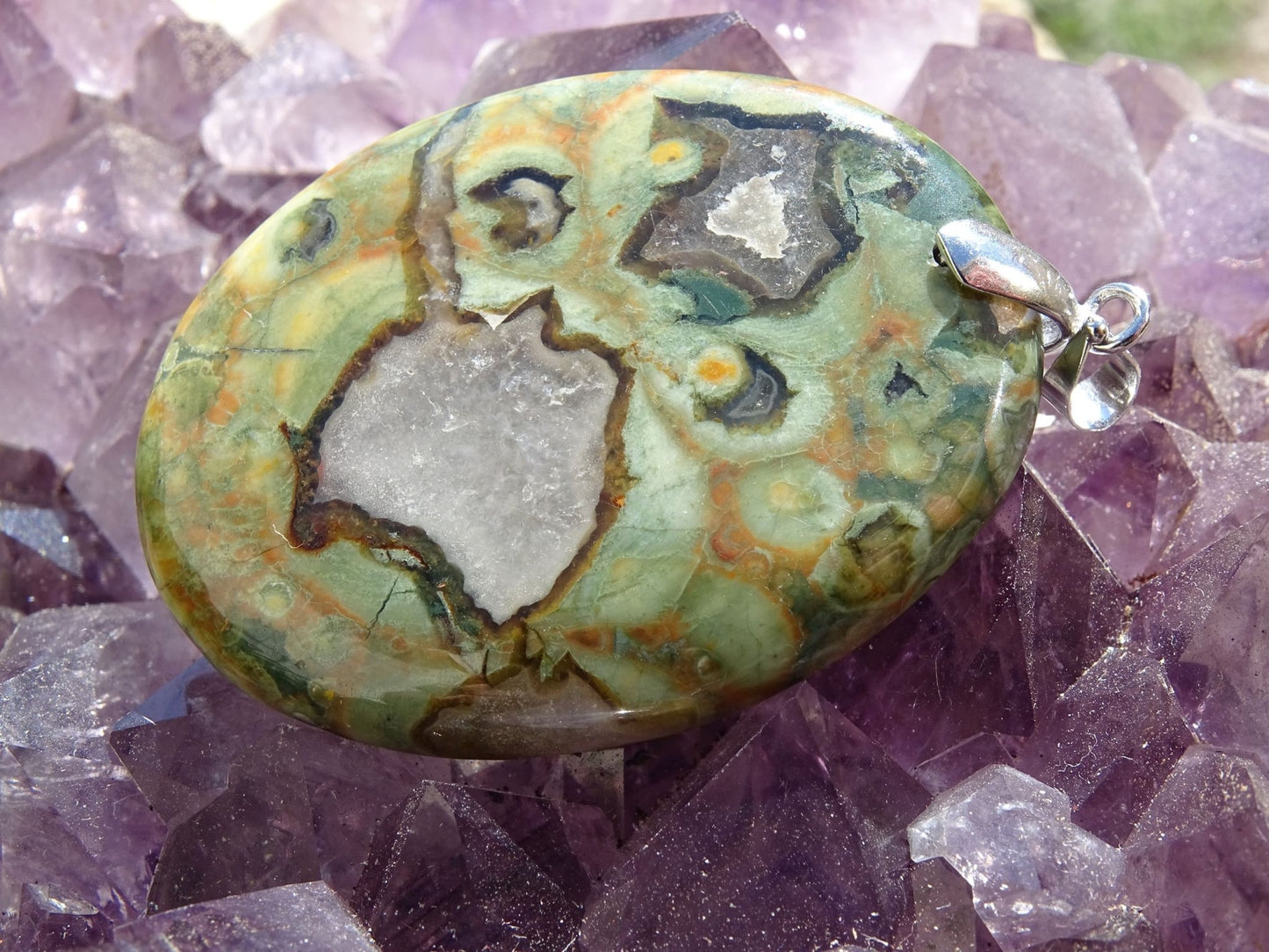 Pendentif Jaspe Rhyolite - Pendentifs - Colibri Minéraux et Bien-être