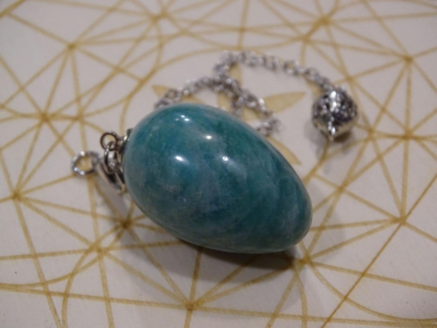 Pendule Amazonite Oeuf - Pierres - Colibri Minéraux et Bien-être