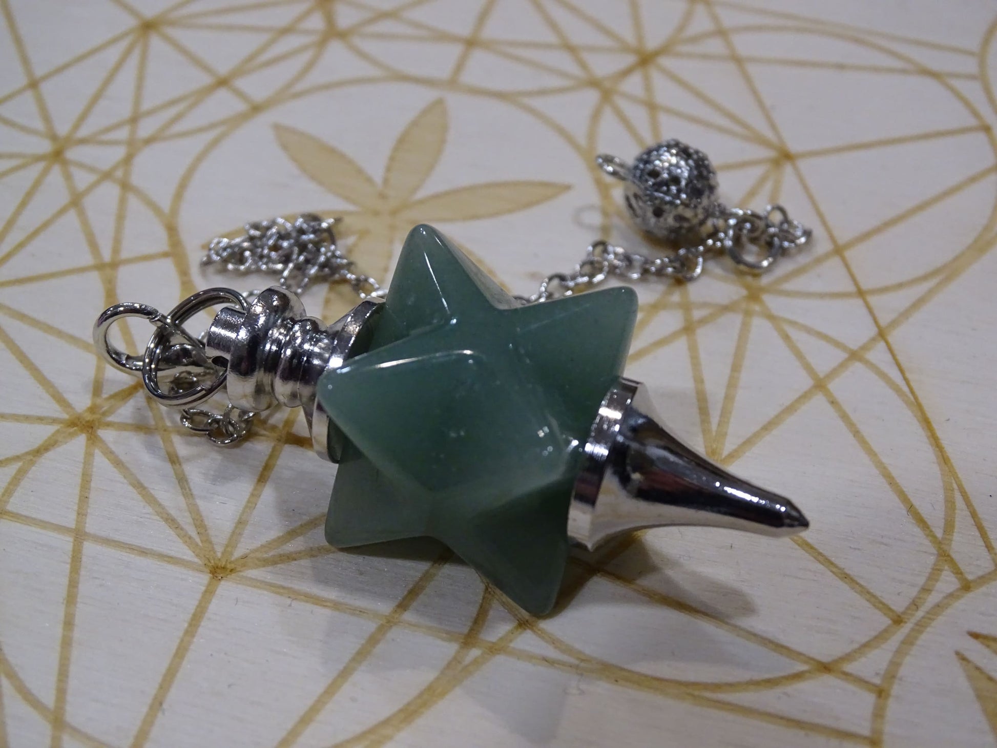 Pendule Aventurine Verte Merkabah - Pierres - Colibri Minéraux et Bien-être
