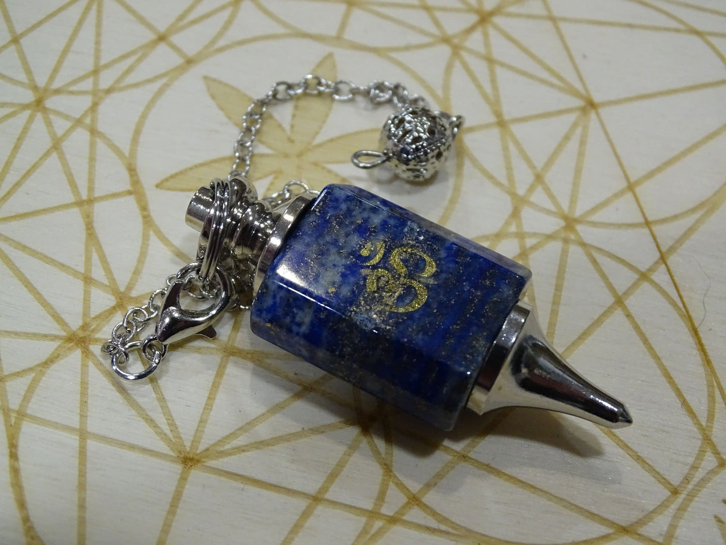 Pendule Lapis Lazuli Om - Pierres - Colibri Minéraux et Bien-être