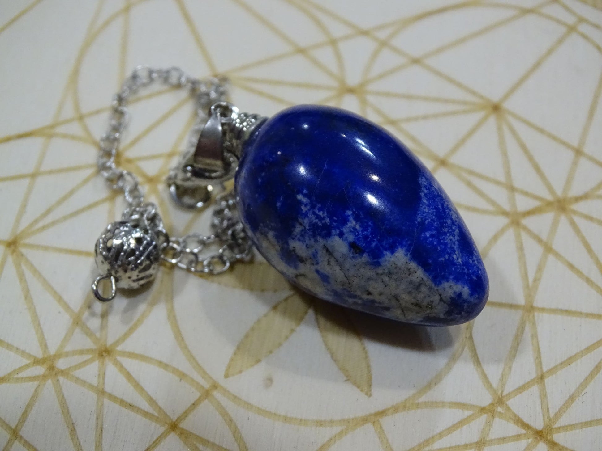 Pendule Lapis Lazuli Oeuf - Pierres - Colibri Minéraux et Bien-être