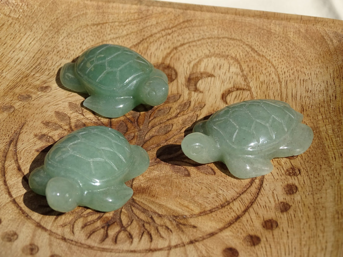 Animaux Aventurine Verte Tortue - Pierres - Colibri Minéraux et Bien-être