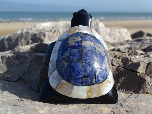 Animaux Obsidienne Noire Sodalite Nacre Tortue - Pierres - Colibri Minéraux et Bien-être
