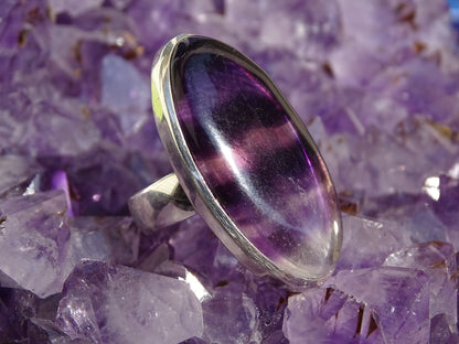 Bague Fluorite Argent 925 Taille 55 Réglable - Bague - Colibri Minéraux et Bien-être