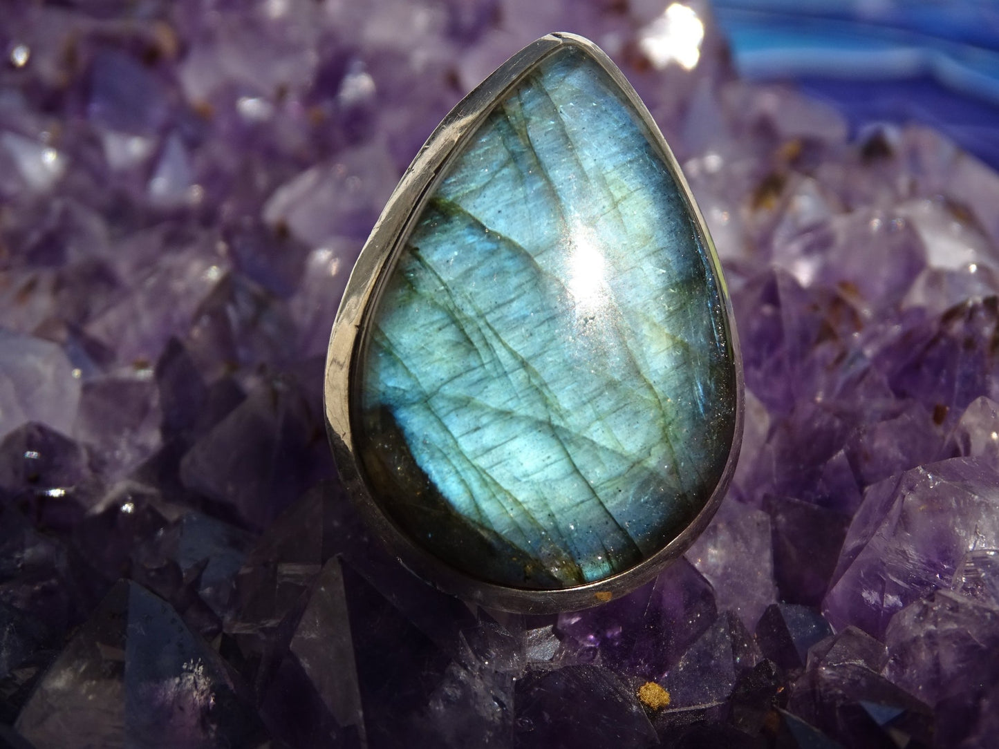 Bague Labradorite Argent 925 Taille 55 - Bague - Colibri Minéraux et Bien-être