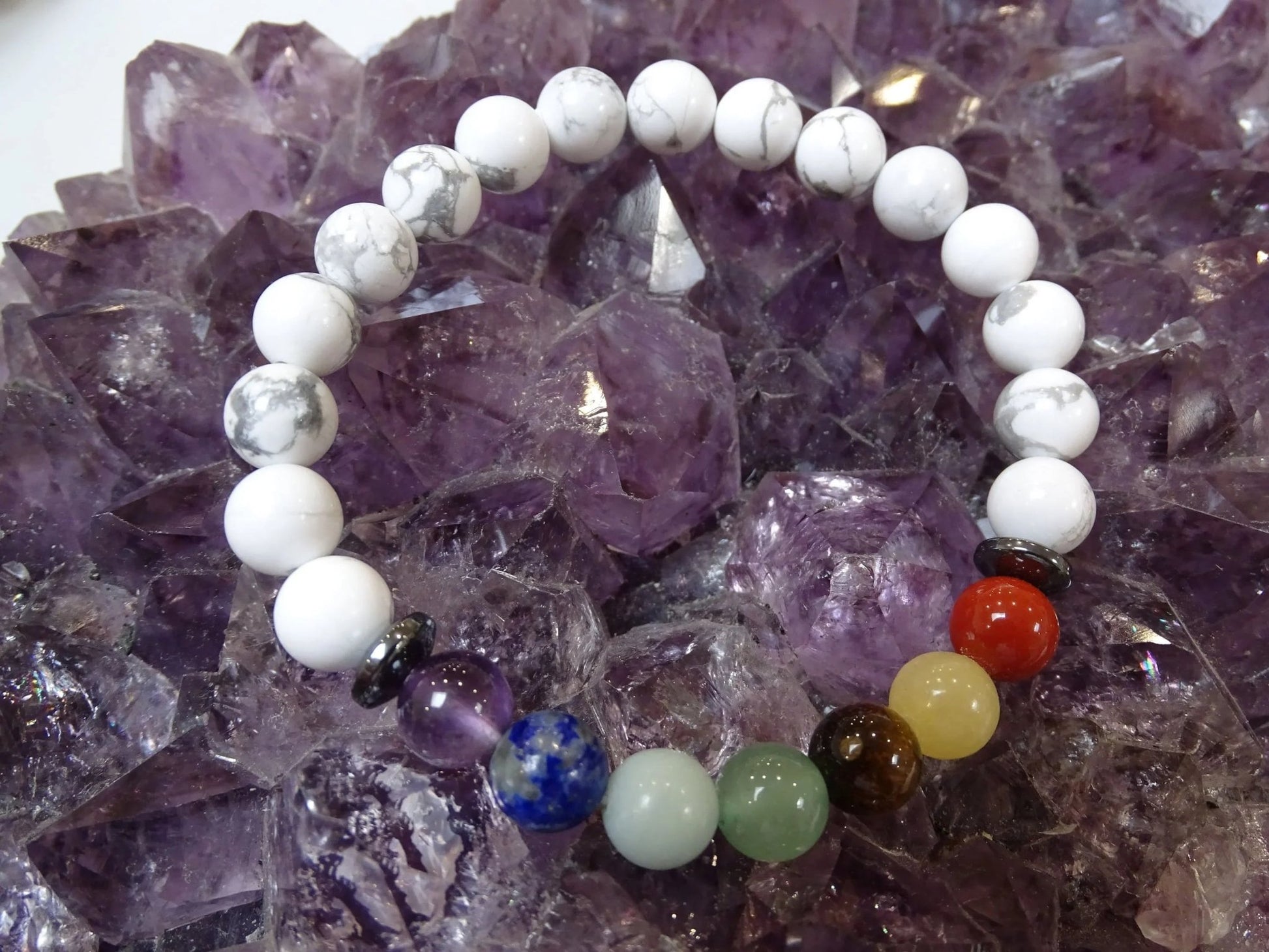 Bracelet 7 Chakras Howlite - Bracelets - Colibri Minéraux et Bien-être