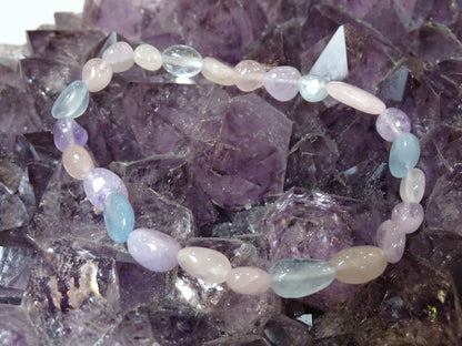 Bracelet Béryl Morganite Aigue Marine - Bracelets - Colibri Minéraux et Bien-être