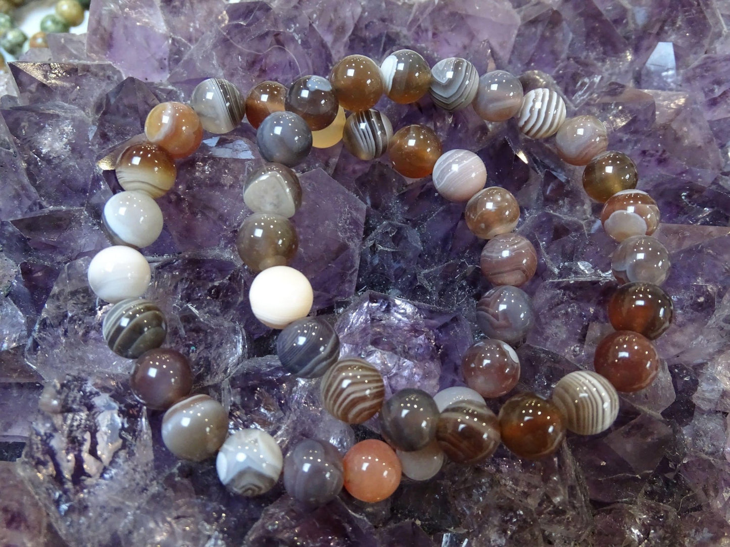 Bracelet Agate du Botswana - Bracelets - Colibri Minéraux et Bien-être