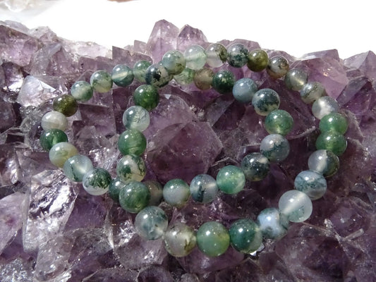 Bracelet Agate Mousse - Bracelets - Colibri Minéraux et Bien-être