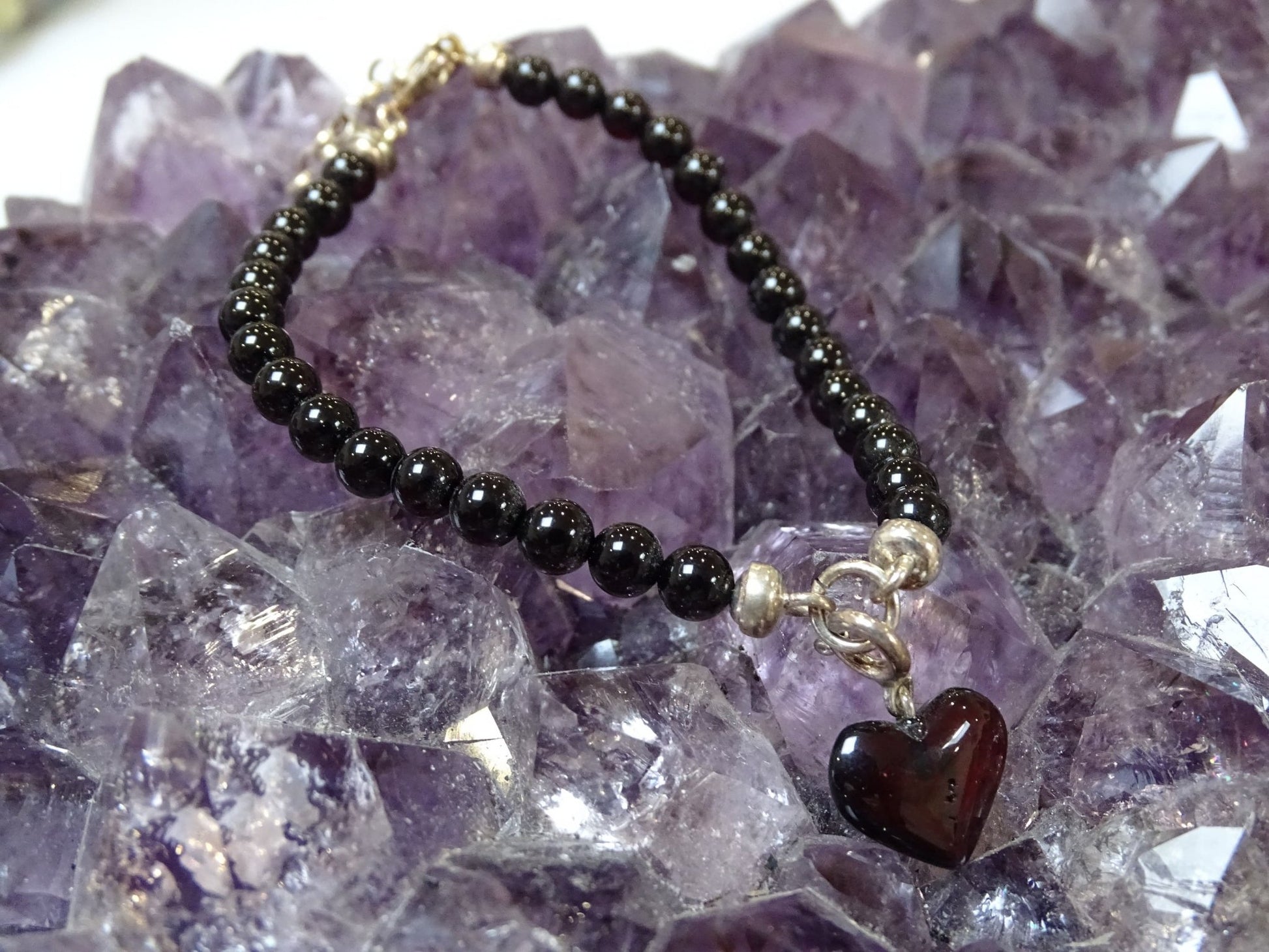 Bracelet Ambre coeur - Bracelets - Colibri Minéraux et Bien-être