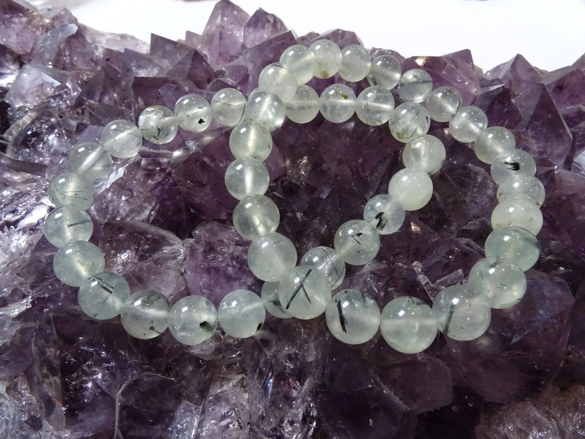 Bracelet Prehnite - Bracelets - Colibri Minéraux et Bien-être