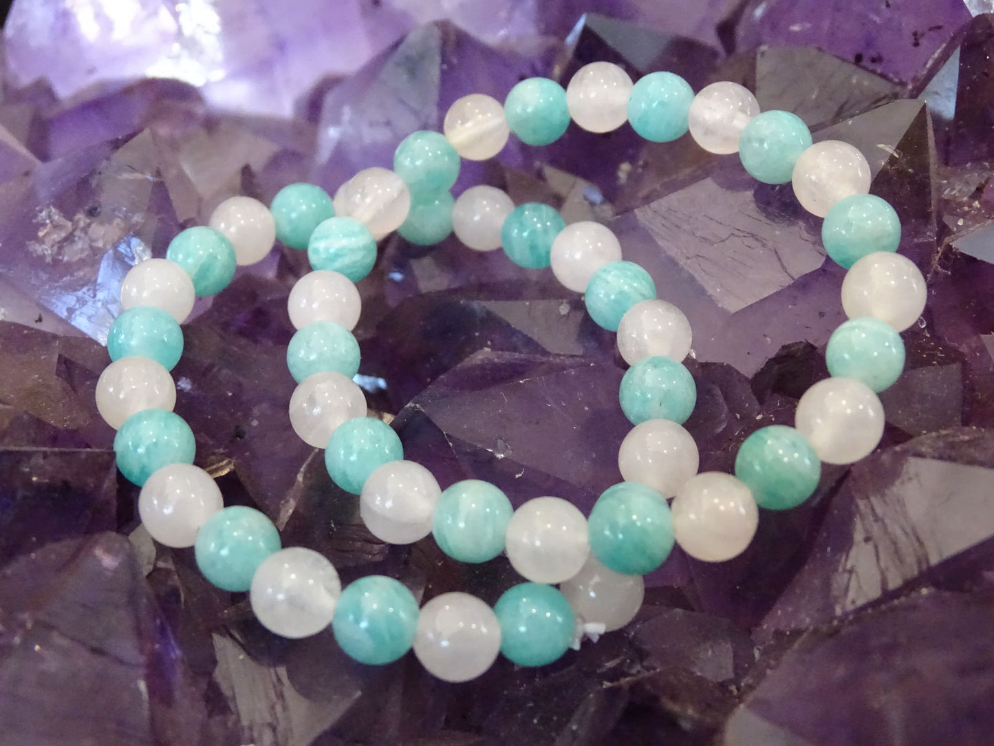 Bracelet Aventurine Verte et Quartz Rose - Bracelets - Colibri Minéraux et Bien-être