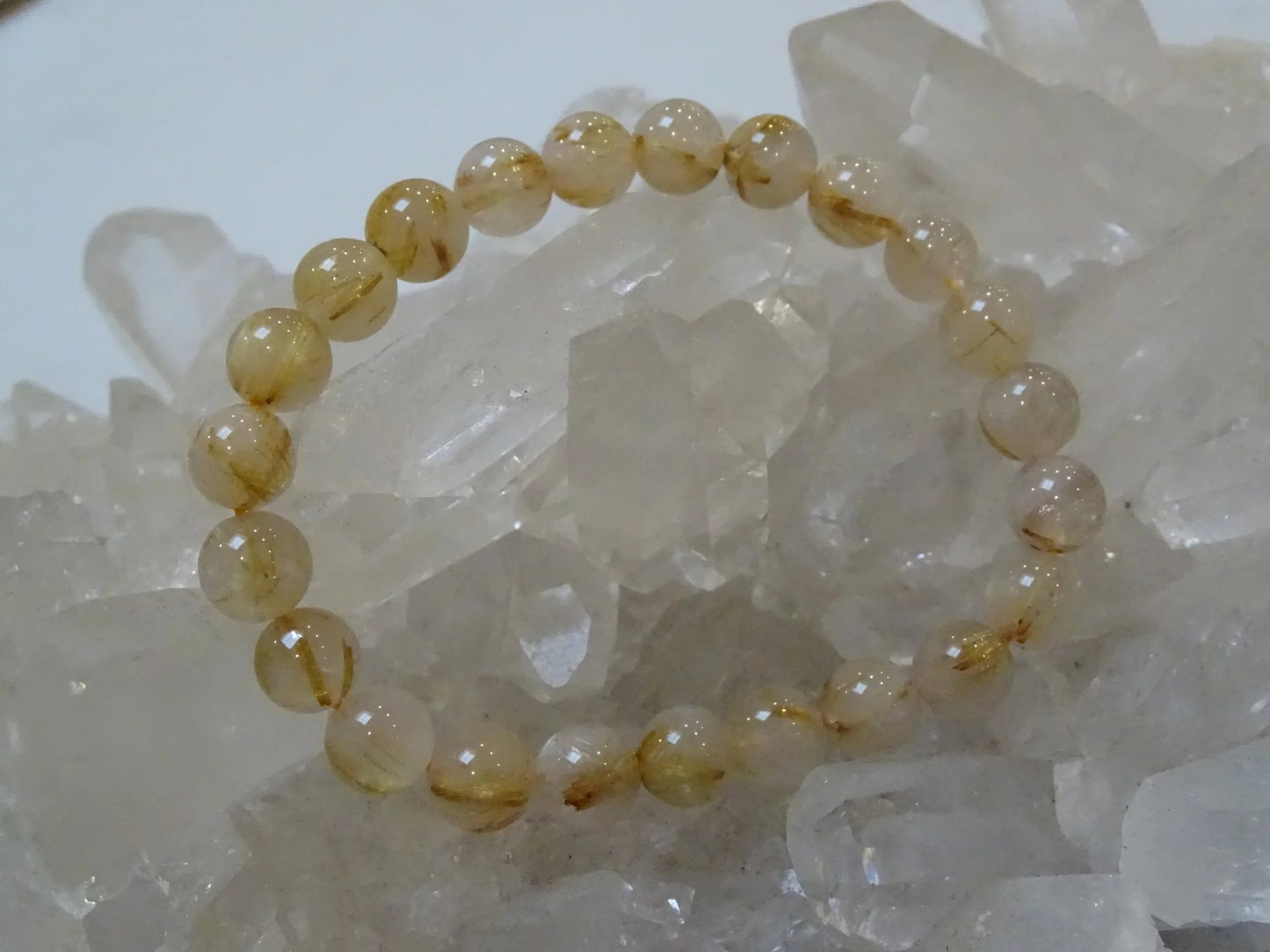 Bracelet Quartz Rutile - Bracelets - Colibri Minéraux et Bien-être