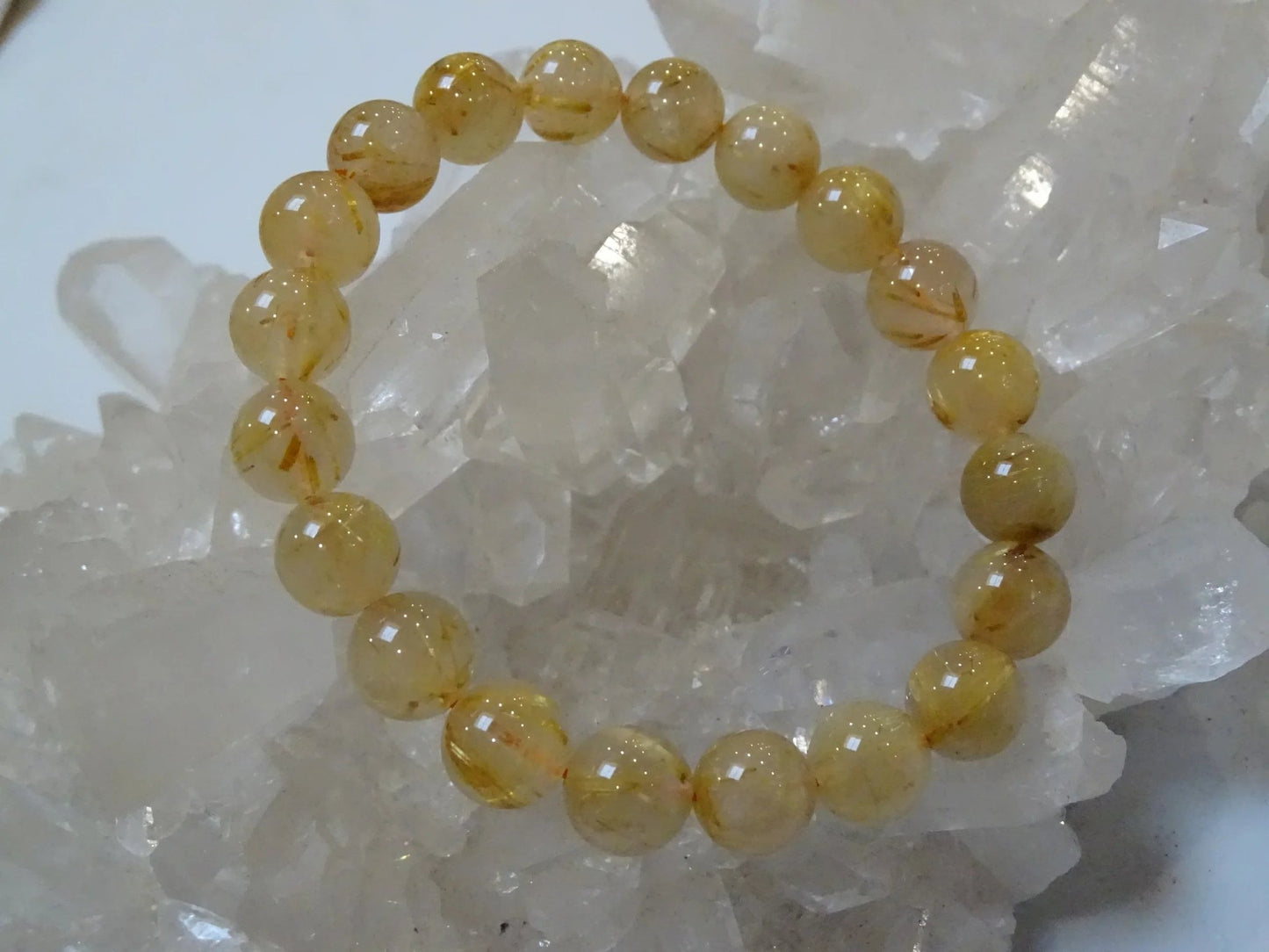 Bracelet Quartz Rutile - Bracelets - Colibri Minéraux et Bien-être