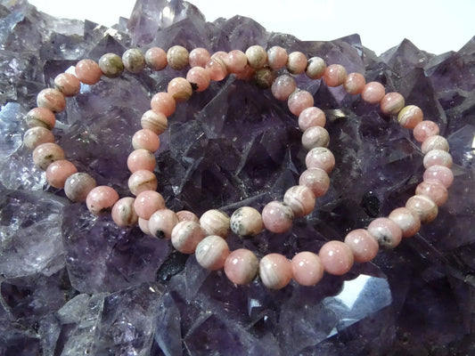 Bracelet Rhodochrosite - Bracelets - Colibri Minéraux et Bien-être