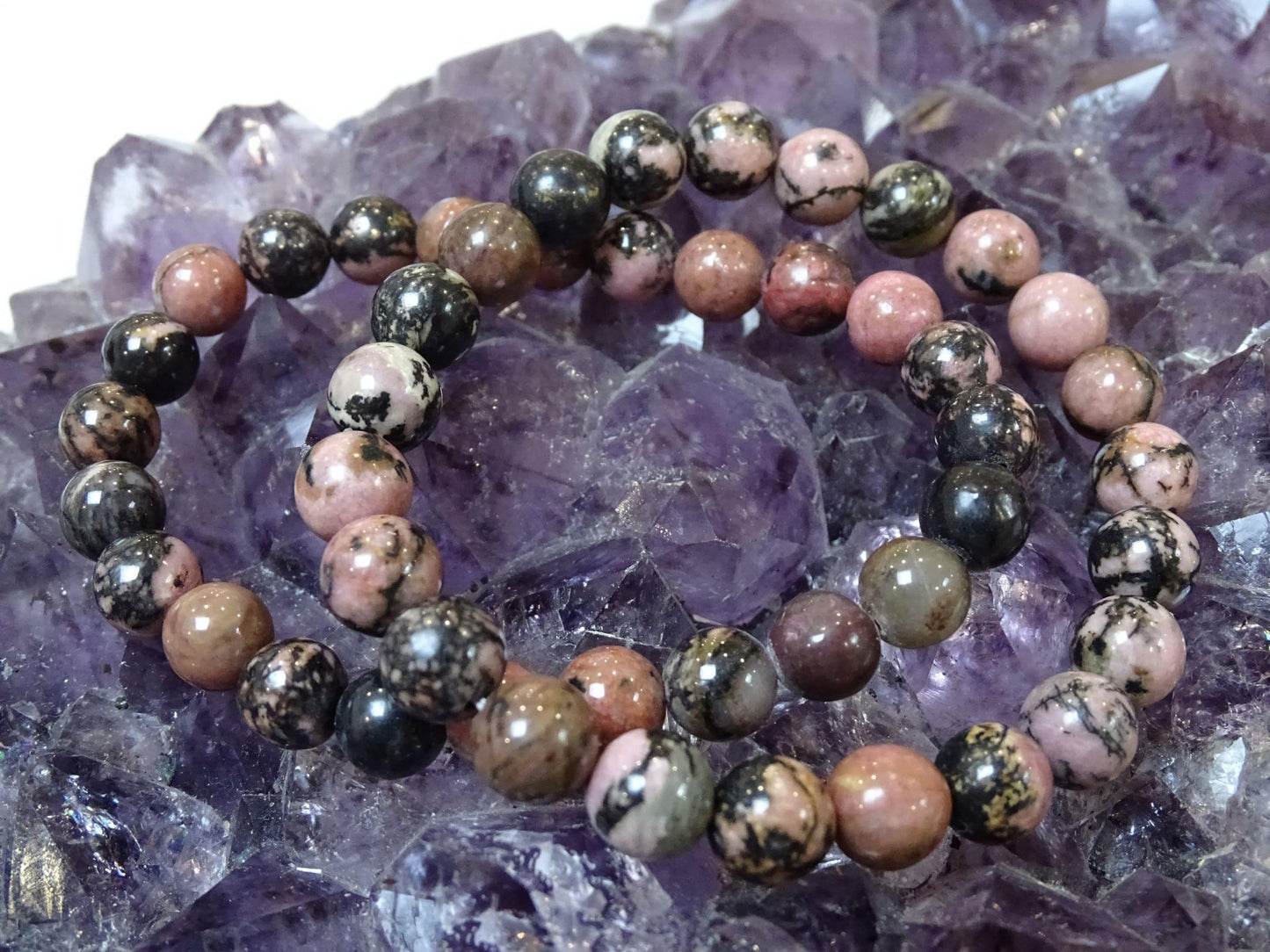 Bracelet Rhodonite - Bracelets - Colibri Minéraux et Bien-être
