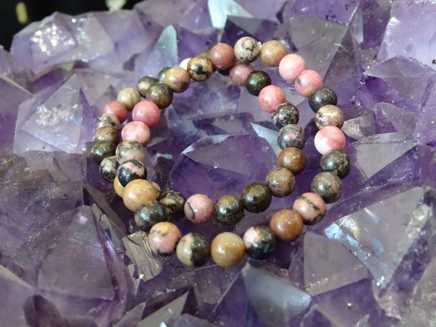 Bracelet Rhodonite - Bracelets - Colibri Minéraux et Bien-être