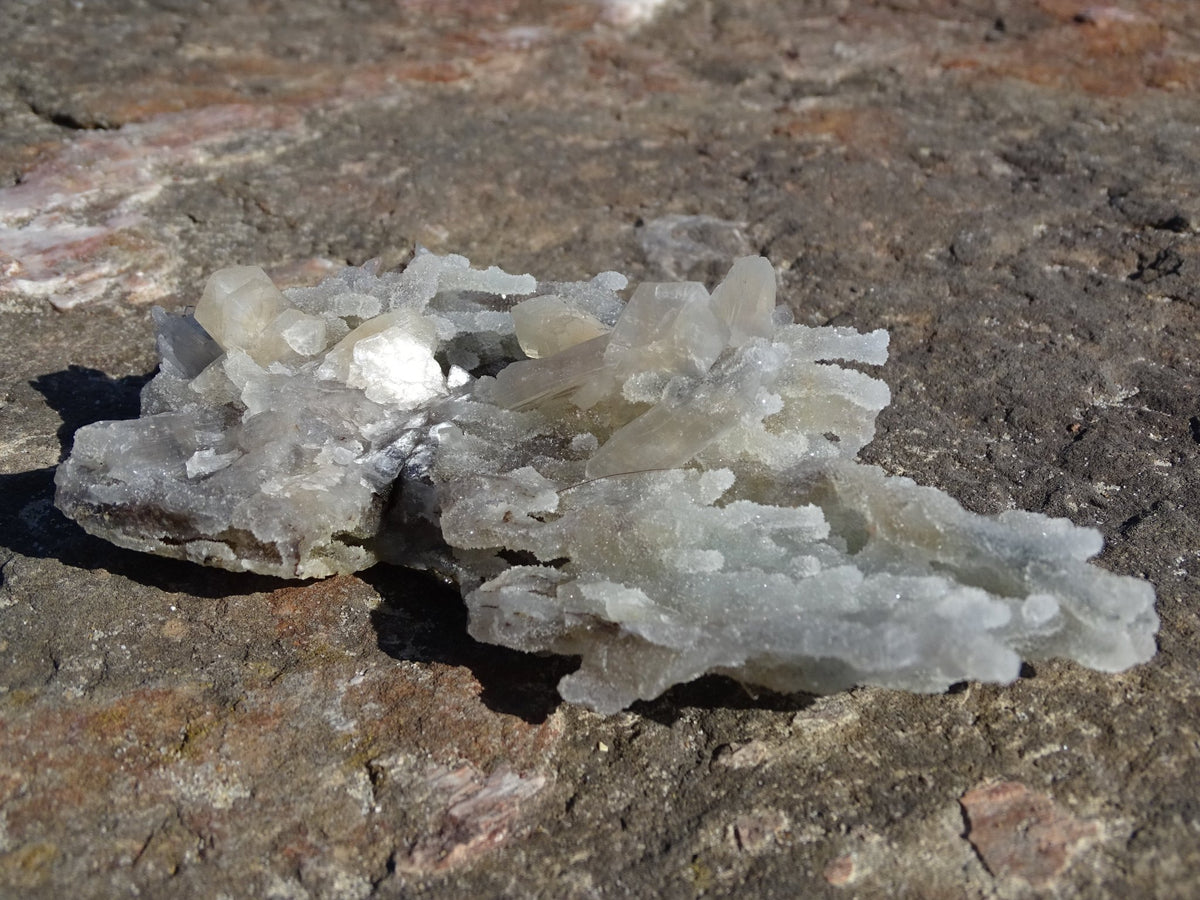 Calcédoine d'Inde et Stilbite orange - Pierres - Colibri Minéraux et Bien-être