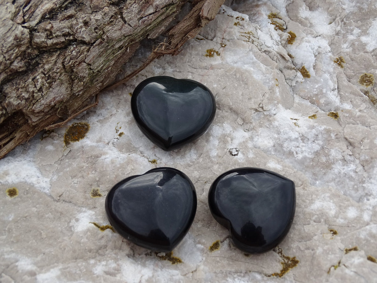 Obsidienne Noire Coeur - Pierres - Colibri Minéraux et Bien-être