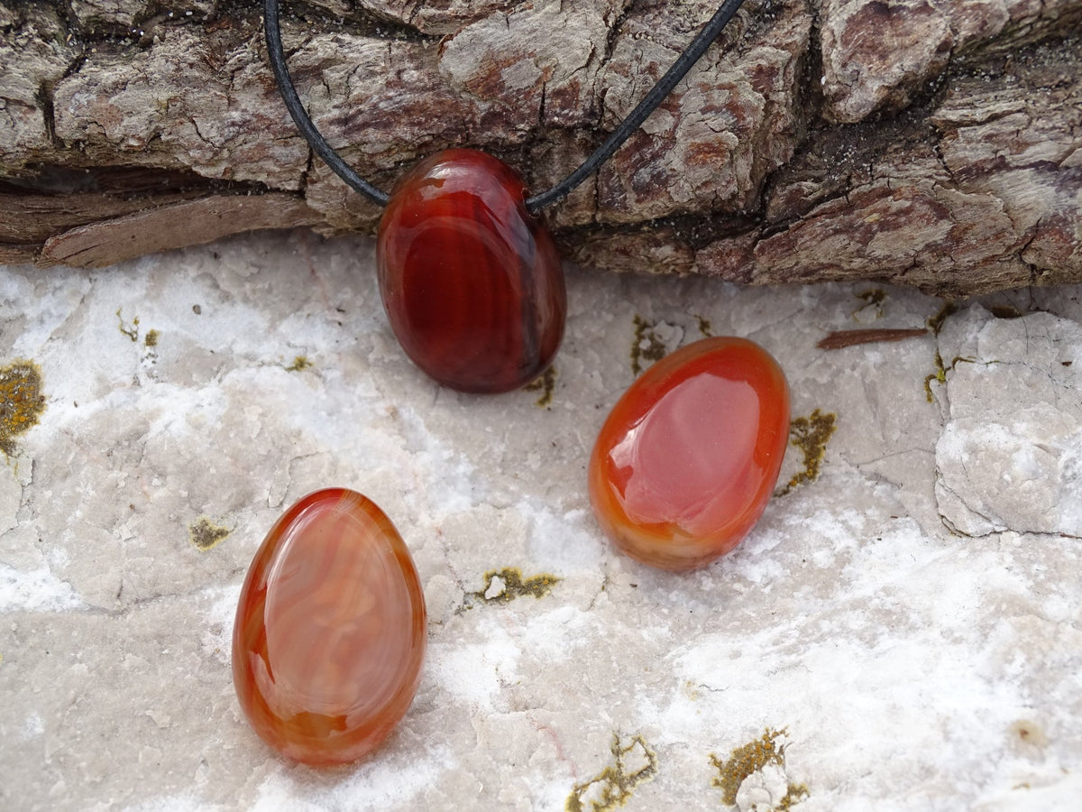 Pendentif Agate Rouge - Pendentifs - Colibri Minéraux et Bien-être