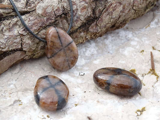 Pendentif Chiastolite - Pendentifs - Colibri Minéraux et Bien-être