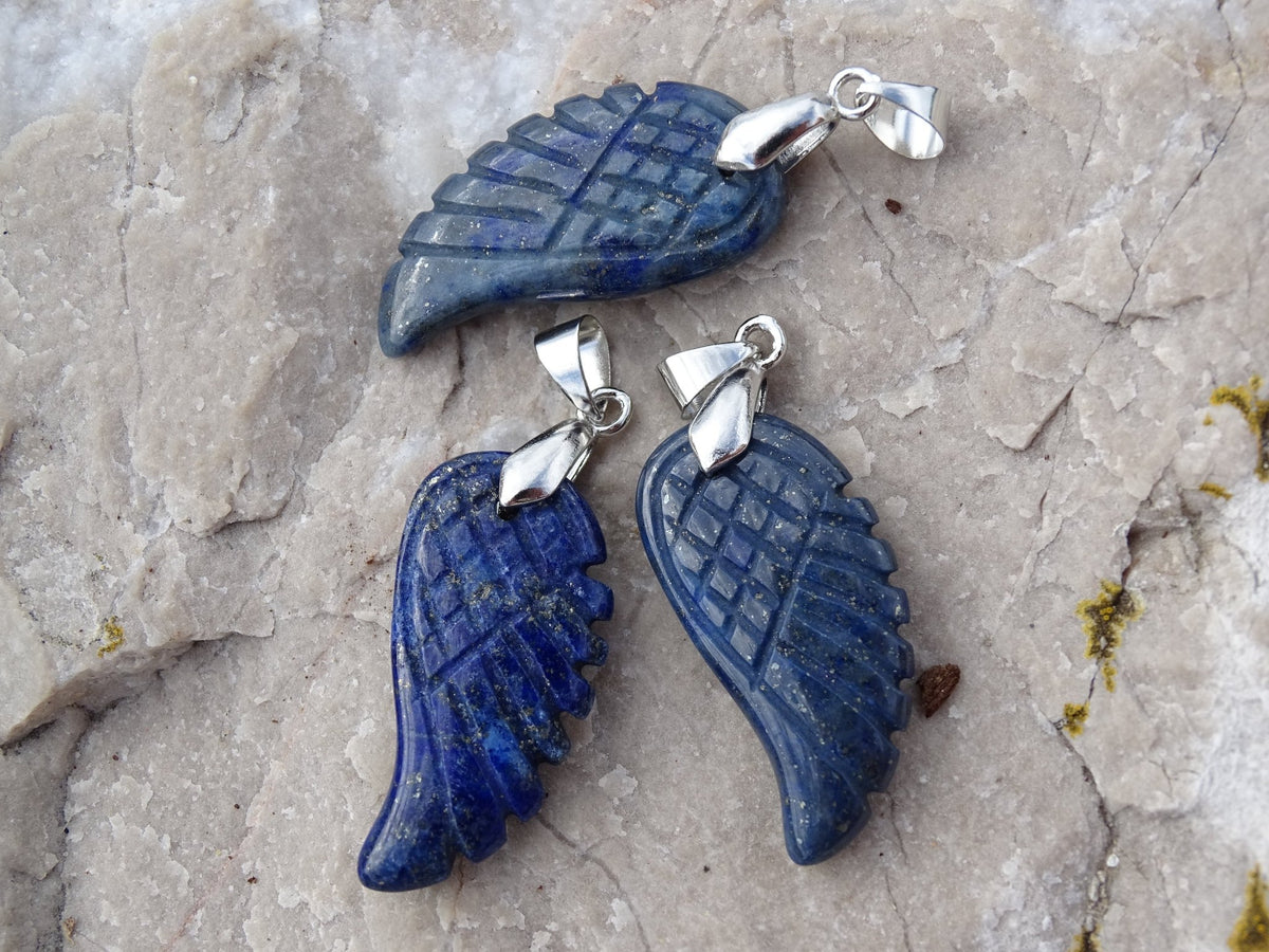 Pendentif Lapis Lazuli Aile - Pendentifs - Colibri Minéraux et Bien-être