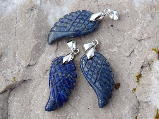 Pendentif Lapis Lazuli Aile - Pendentifs - Colibri Minéraux et Bien-être