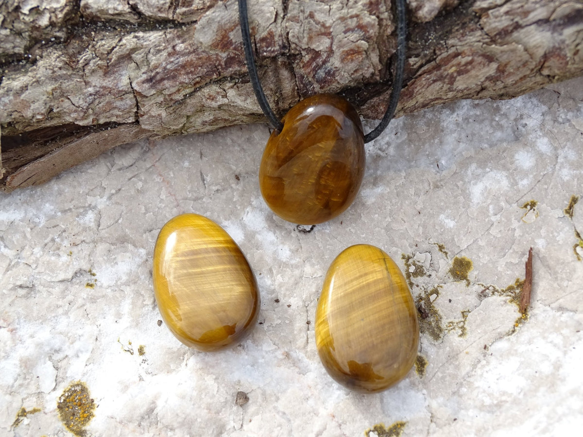 Pendentif Oeil de Tigre - Pendentifs - Colibri Minéraux et Bien-être