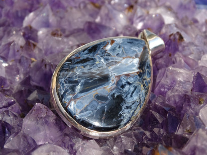 Pendentif Pietersite Argent 925 - Pendentifs - Colibri Minéraux et Bien-être