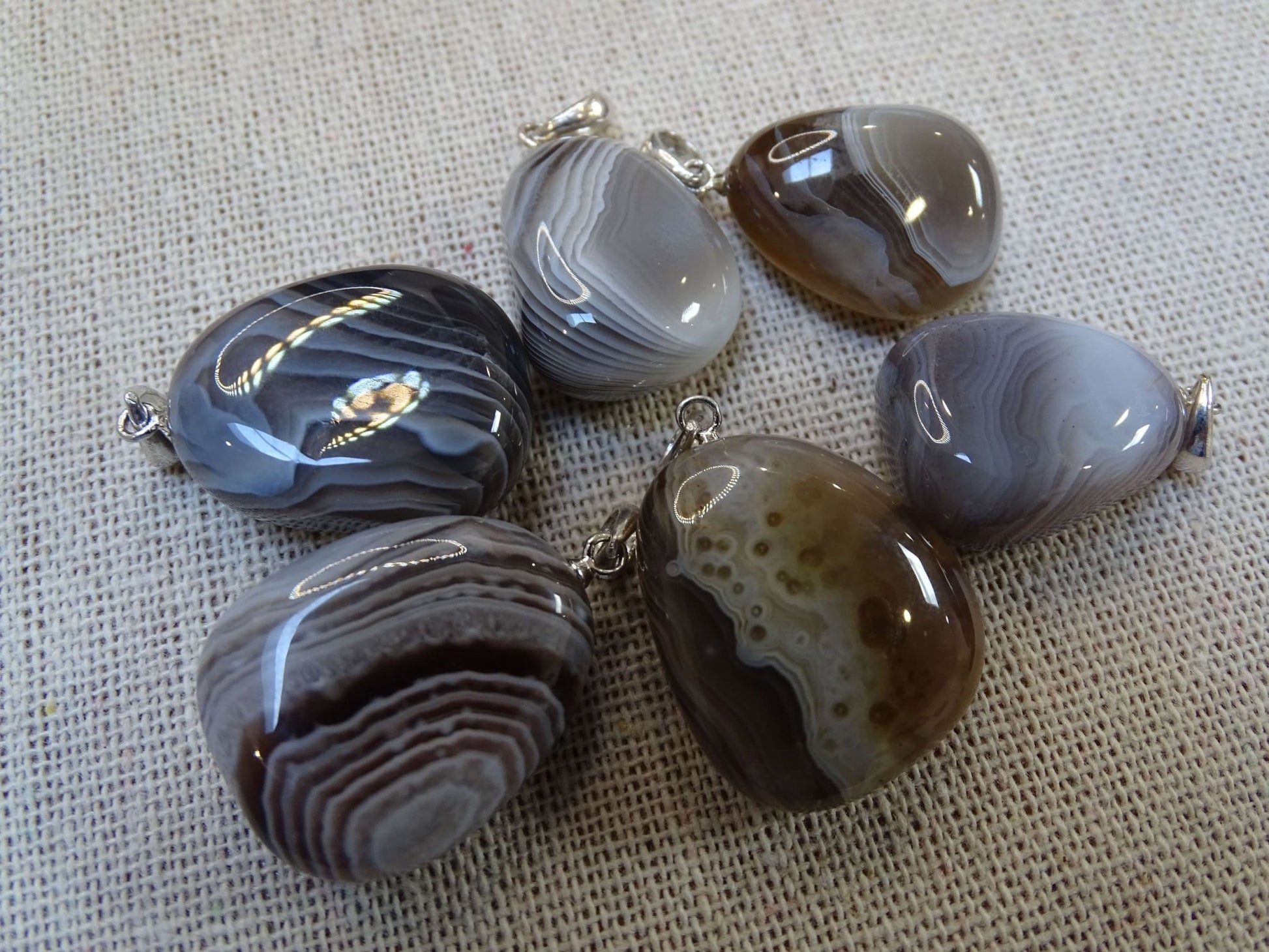 Pendentif Agate de Botswana - Pendentifs - Colibri Minéraux et Bien-être