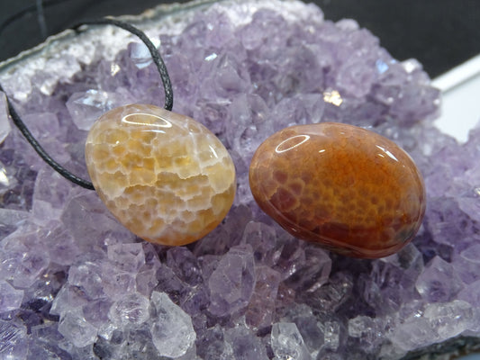 Pendentif Agate de Feu - Pendentifs - Colibri Minéraux et Bien-être