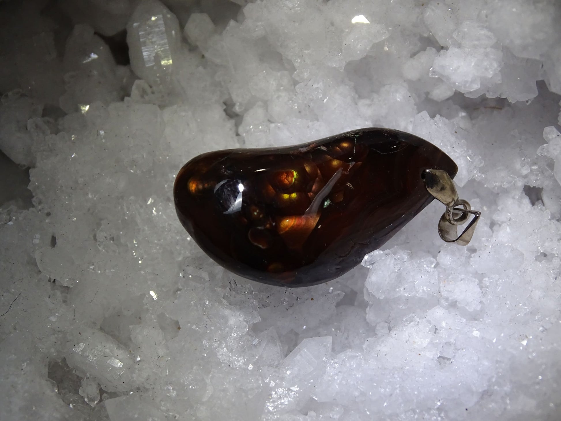 Pendentif Agate de Feu - Pendentifs - Colibri Minéraux et Bien-être