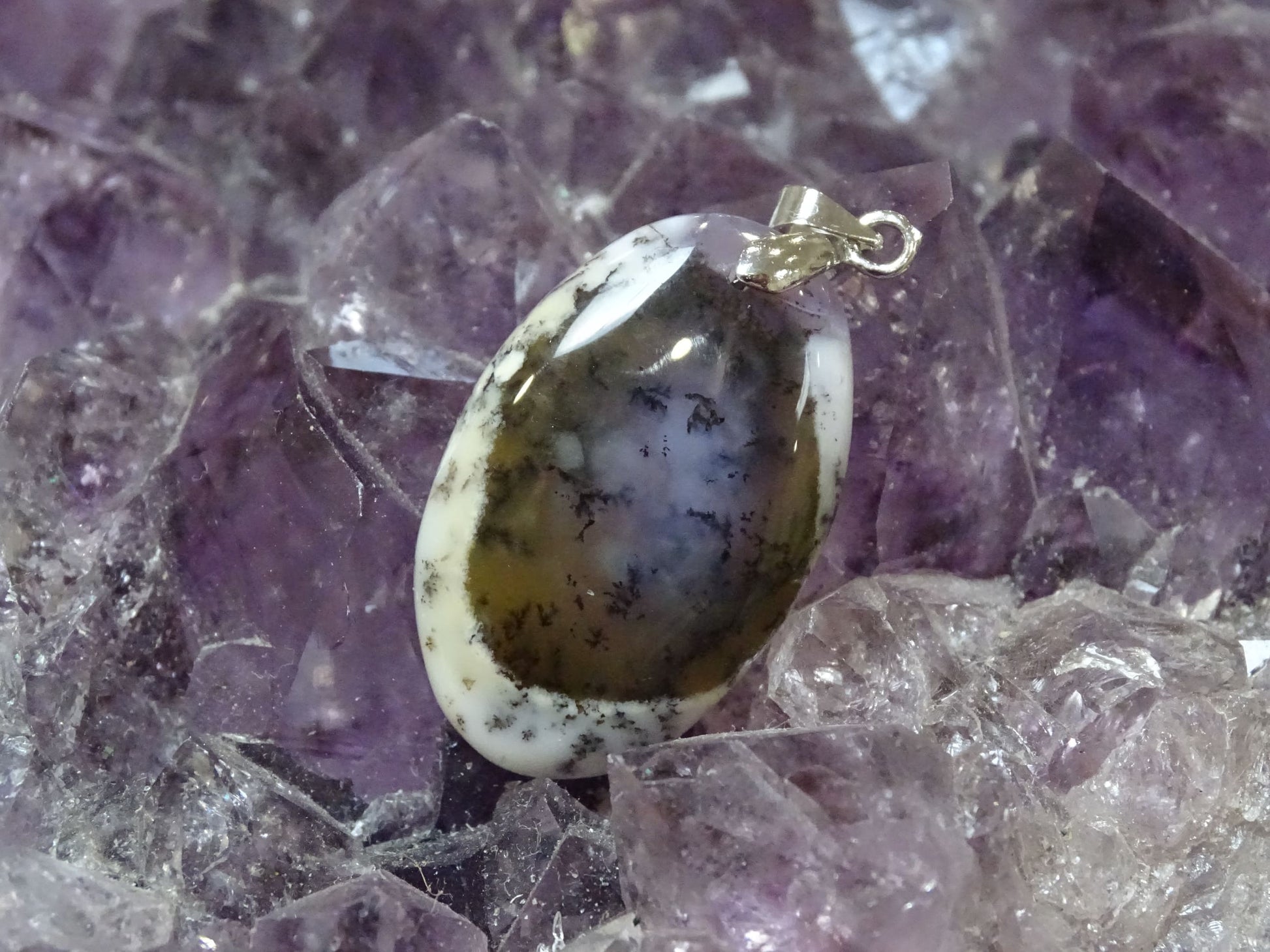Pendentif Agate Dendritique - Pendentifs - Colibri Minéraux et Bien-être