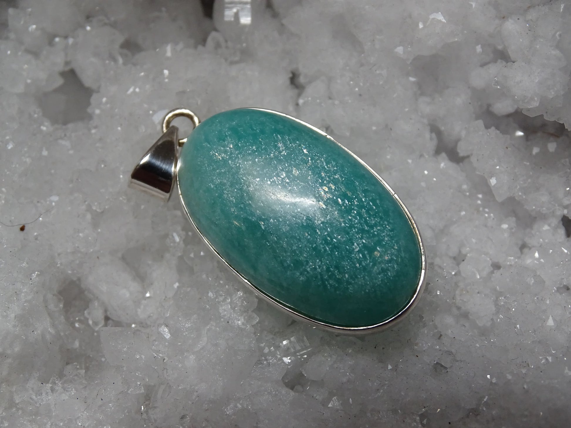 Pendentif Amazonite Argent 925 - Pendentifs - Colibri Minéraux et Bien-être