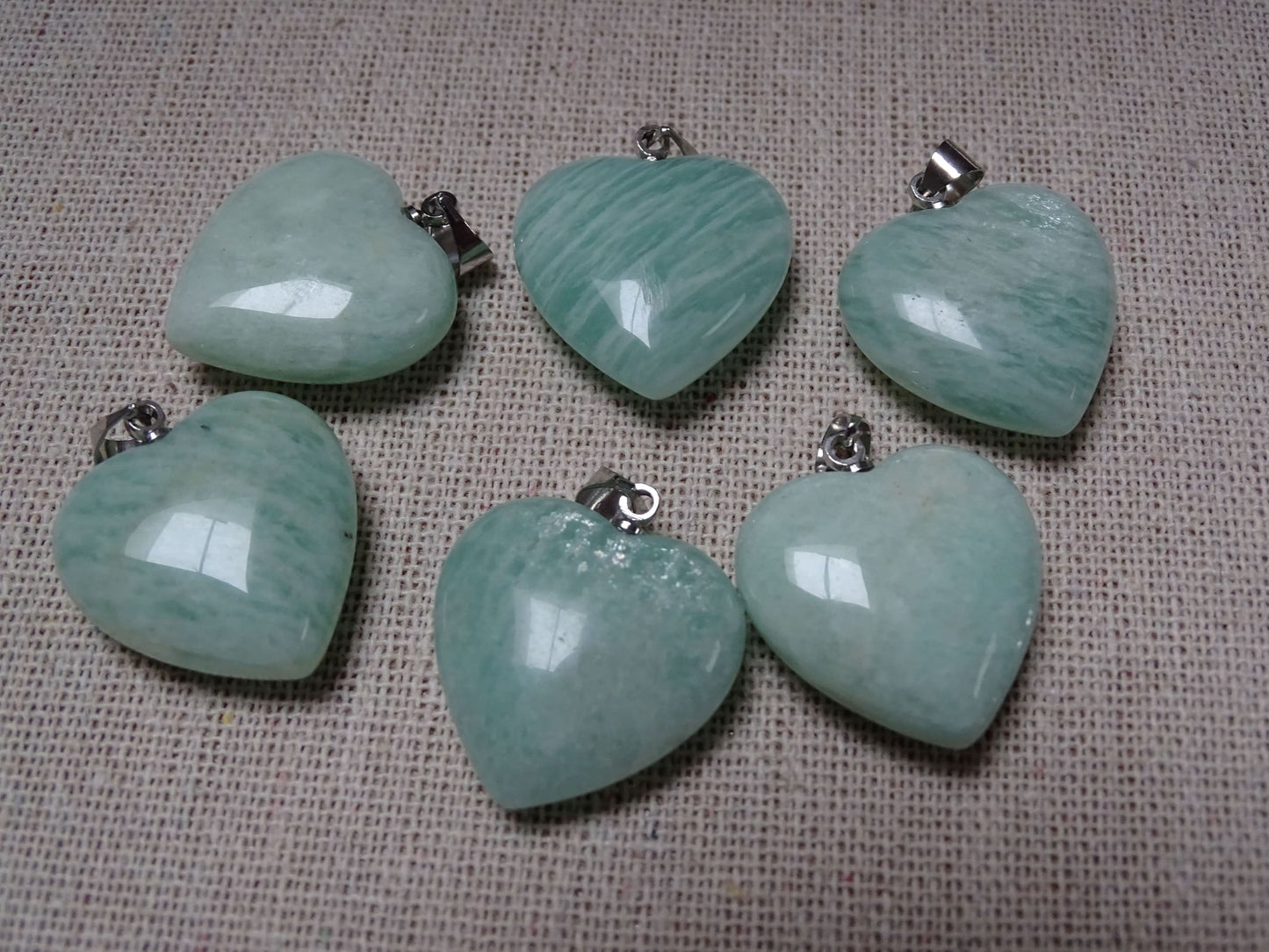 Pendentif Amazonite Coeur - Pendentifs - Colibri Minéraux et Bien-être