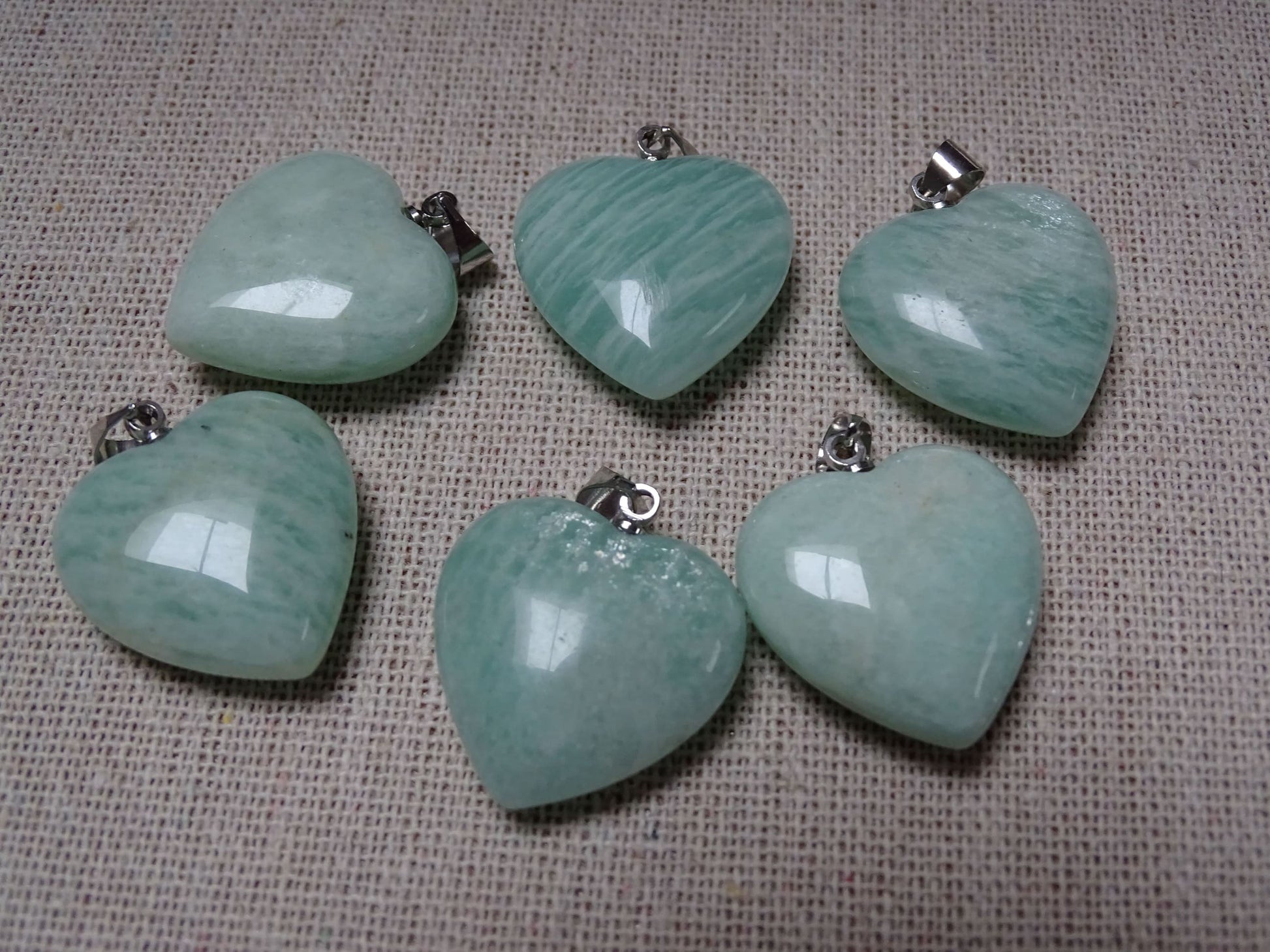 Pendentif Amazonite Coeur - Pendentifs - Colibri Minéraux et Bien-être