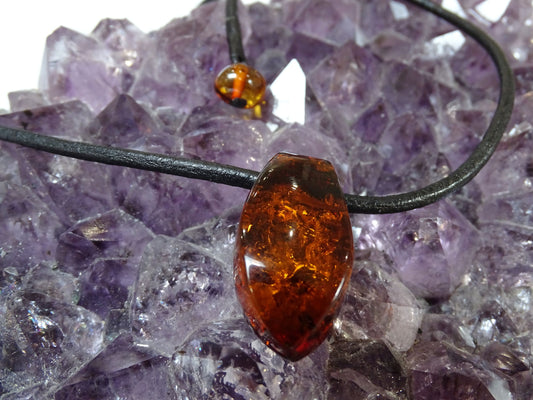 Pendentif Ambre - Pendentifs - Colibri Minéraux et Bien-être