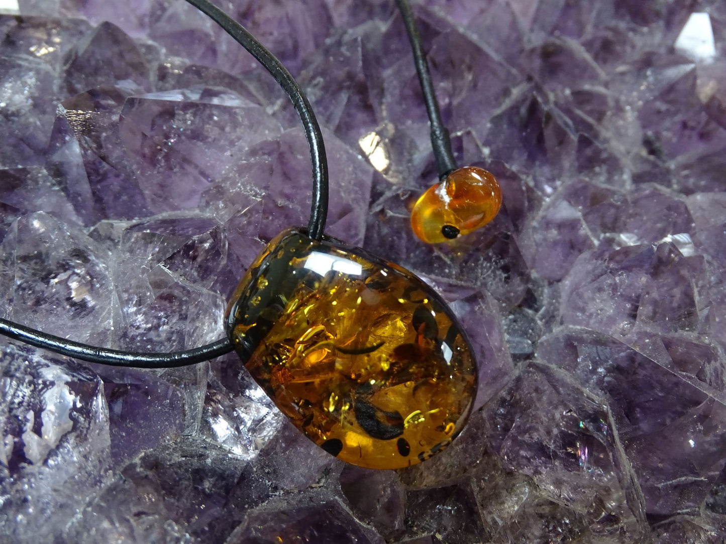 Pendentif Ambre - Pendentifs - Colibri Minéraux et Bien-être