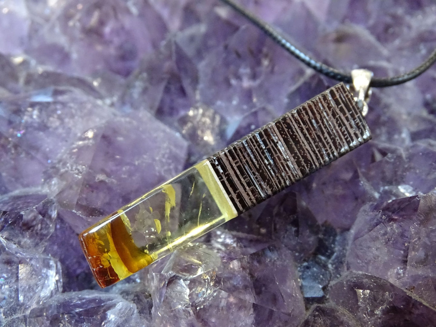 Pendentif Ambre Bois - Pendentifs - Colibri Minéraux et Bien-être