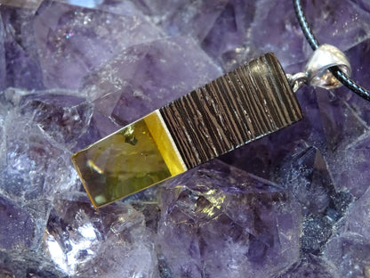 Pendentif Ambre Bois - Pendentifs - Colibri Minéraux et Bien-être