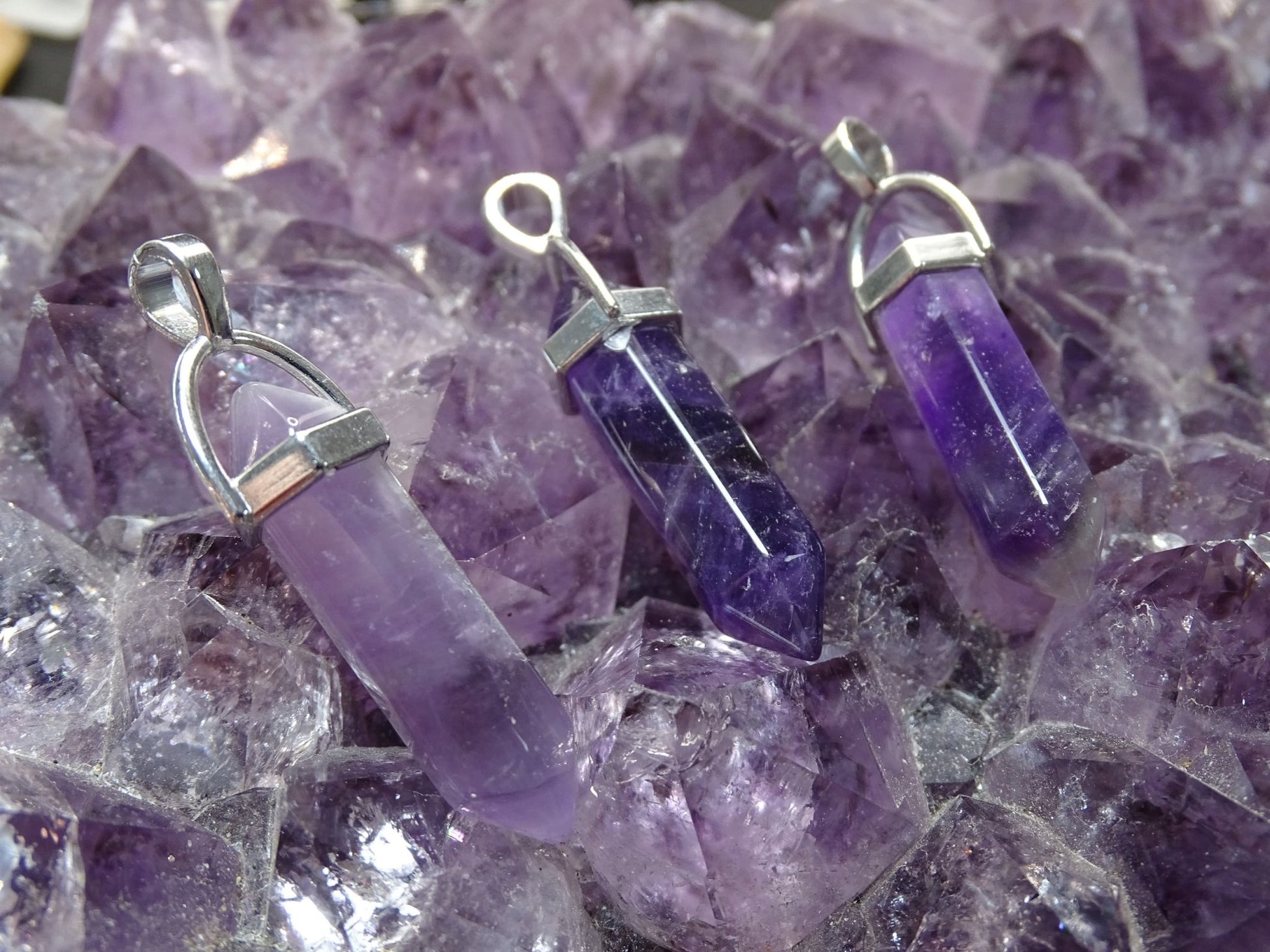 Pendentif Améthyste - Pendentifs - Colibri Minéraux et Bien-être