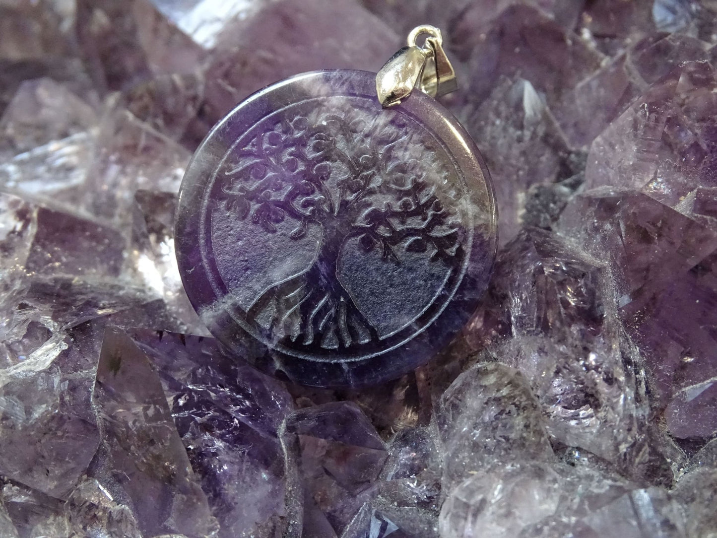 Pendentif Améthyste Arbre de Vie - Pendentifs - Colibri Minéraux et Bien-être