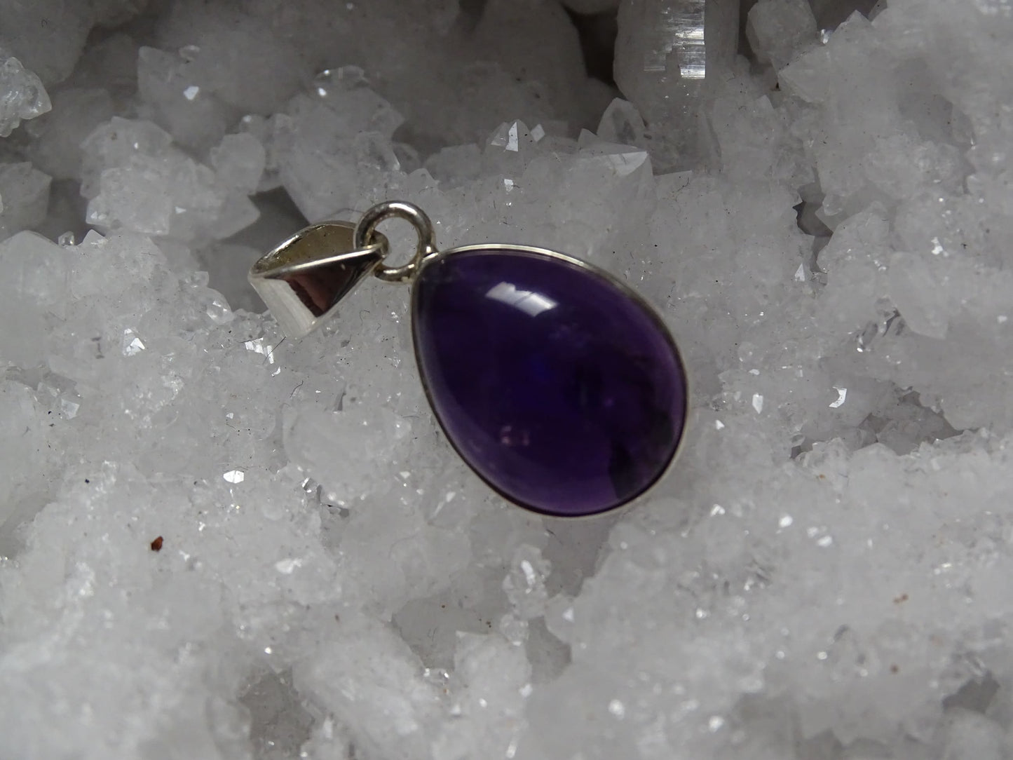 Pendentif Améthyste Argent 925 - Pendentifs - Colibri Minéraux et Bien-être