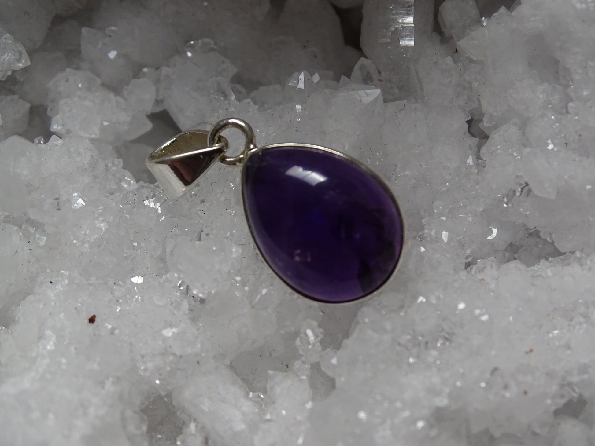 Pendentif Améthyste Argent 925 - Pendentifs - Colibri Minéraux et Bien-être