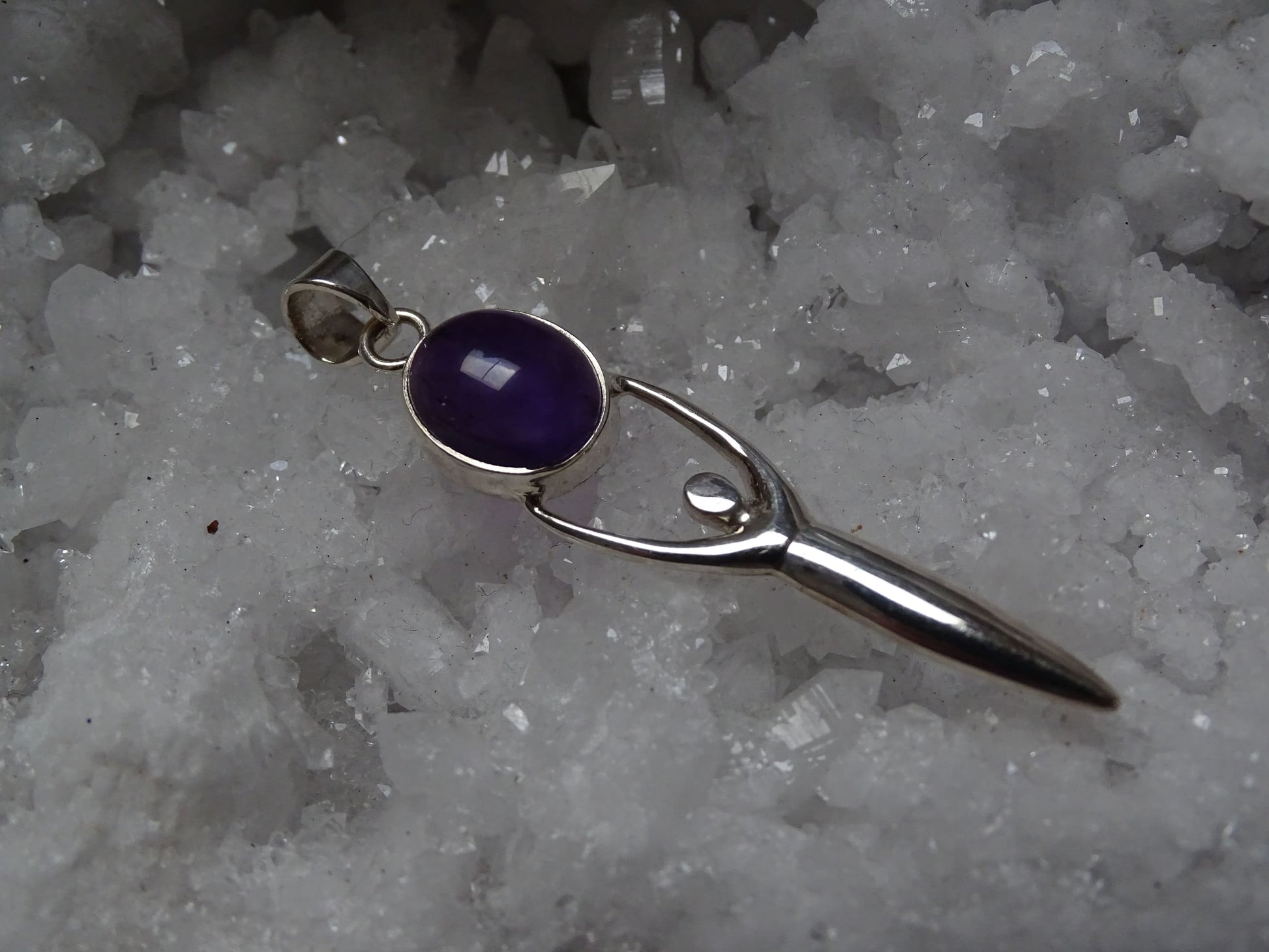 Pendentif Améthyste Argent 925 - Pendentifs - Colibri Minéraux et Bien-être