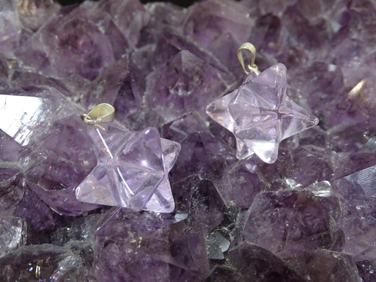 Pendentif Améthyste Merkabah - Pendentifs - Colibri Minéraux et Bien-être