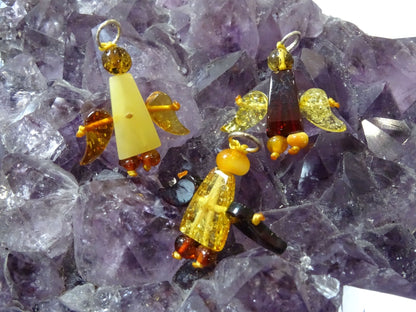 Pendentif Ambre Ange - Pendentifs - Colibri Minéraux et Bien-être