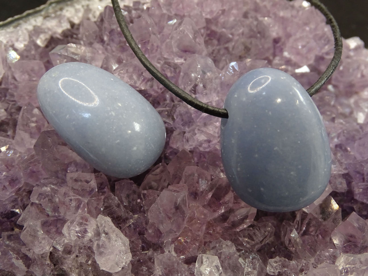 Pendentif Angélite - Pendentifs - Colibri Minéraux et Bien-être
