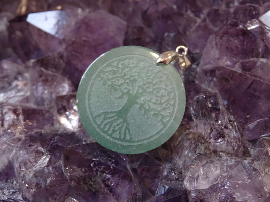 Pendentif Aventurine Verte Arbre de Vie - Pendentifs - Colibri Minéraux et Bien-être